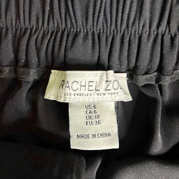 Rachel Zoe Black Dress Shorts Elastic Waist Pockets Staple Basic Wardrobe Size 6 - Picture 8 of 8